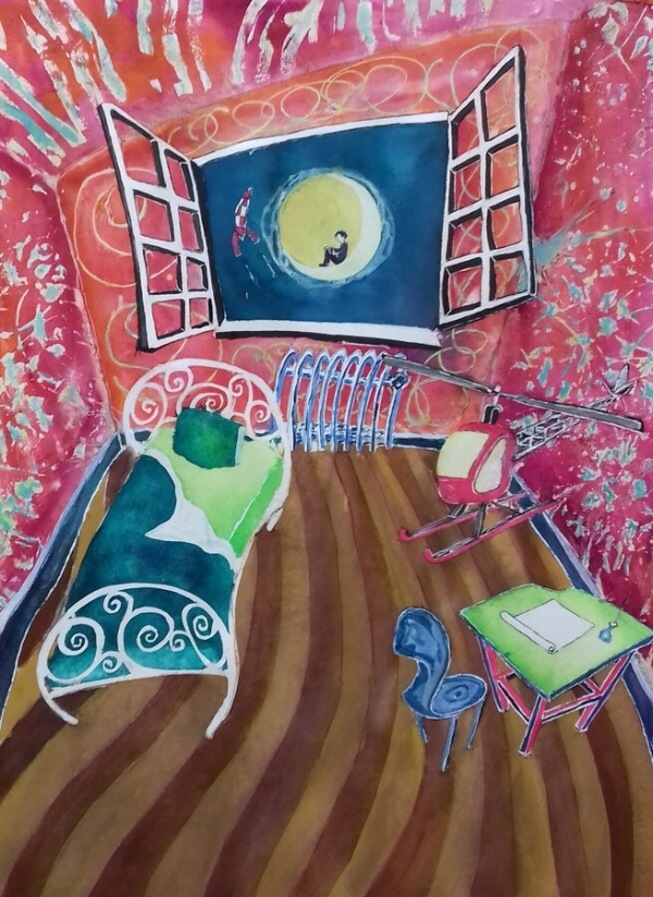 마티유_Voage au bout de la nuit_56X76cm_watercolor on paper_2017